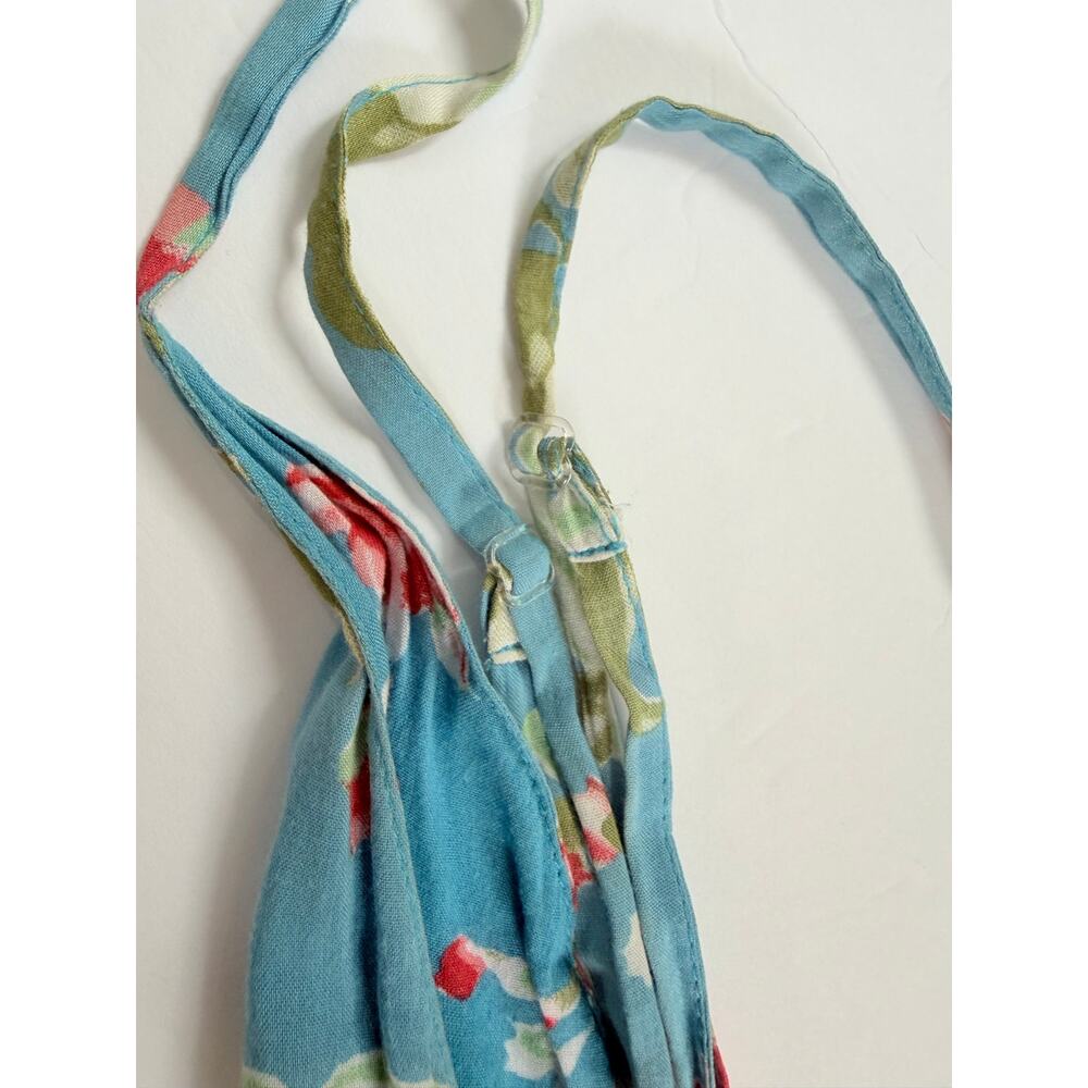 Faithfull The Brand Blue Floral Strappy Maxi Dress Women’s Size 6 100% Rayon - Picture 8 of 14